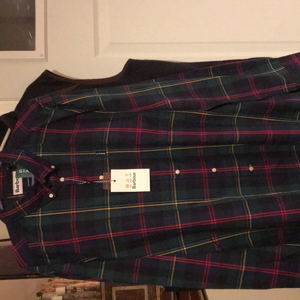 NWT Barbour XL Collard Shirt